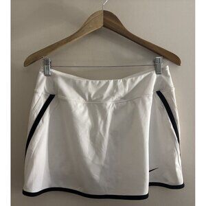NIKE Dri-Fit Golf Tennis Skort Black White Trim Womens Skirt Medium